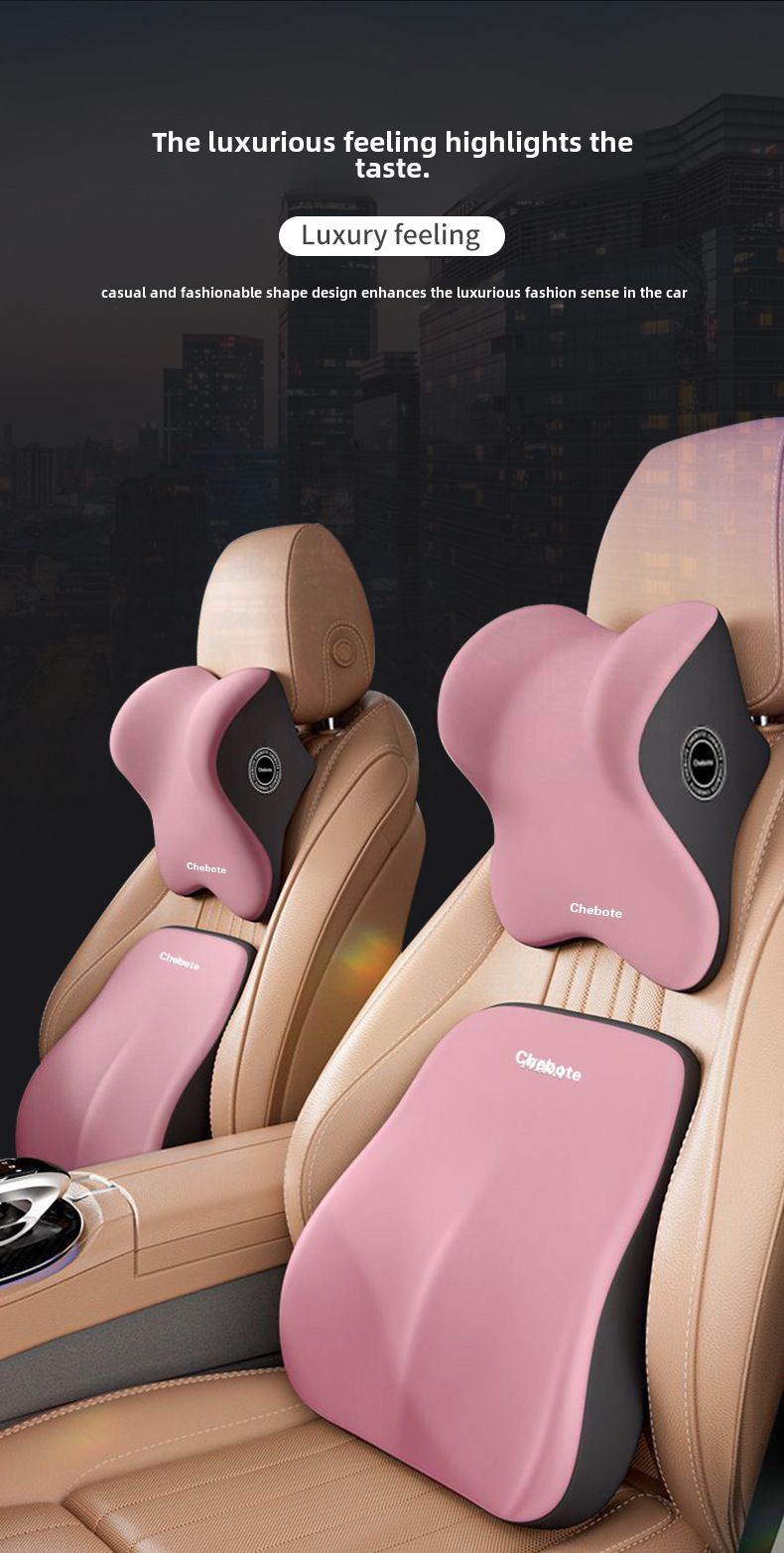 Comfortable lumbar support neck pillow car neck pillow seat cushion neck memory foam Four Seasons universal car pillow waist cushion_autovado.com