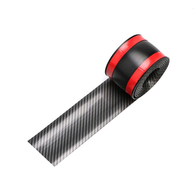 Yuanmheng Car Styling Carbon Fiber Rubber Door Sill Protector Trim Strip Decor Sticker_autovado.com