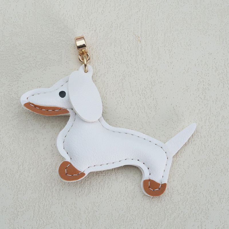 Dachshund Pendant Cute Diy Lanyard Leather Puppy Bag Pendant Schnauzer Couple Car Pendant_autovado.com