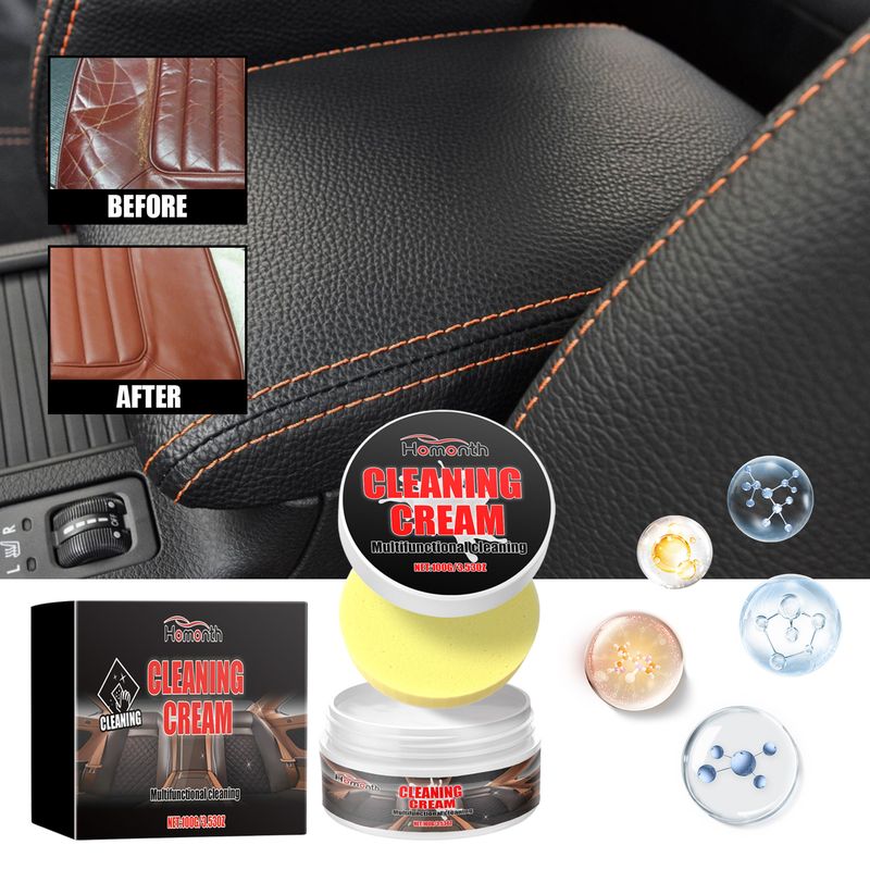 Homonth Cleaning Cream, Sofa Seat Polishing Complementary Color Brightening Scratch Care Repair Cream_autovado.com