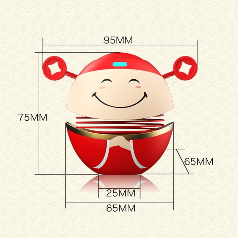 Happy God Of Wealth Dopamine Car Decompression Small Bell Ceer Console Desktop Creative Decoration Shaking Head_autovado.com