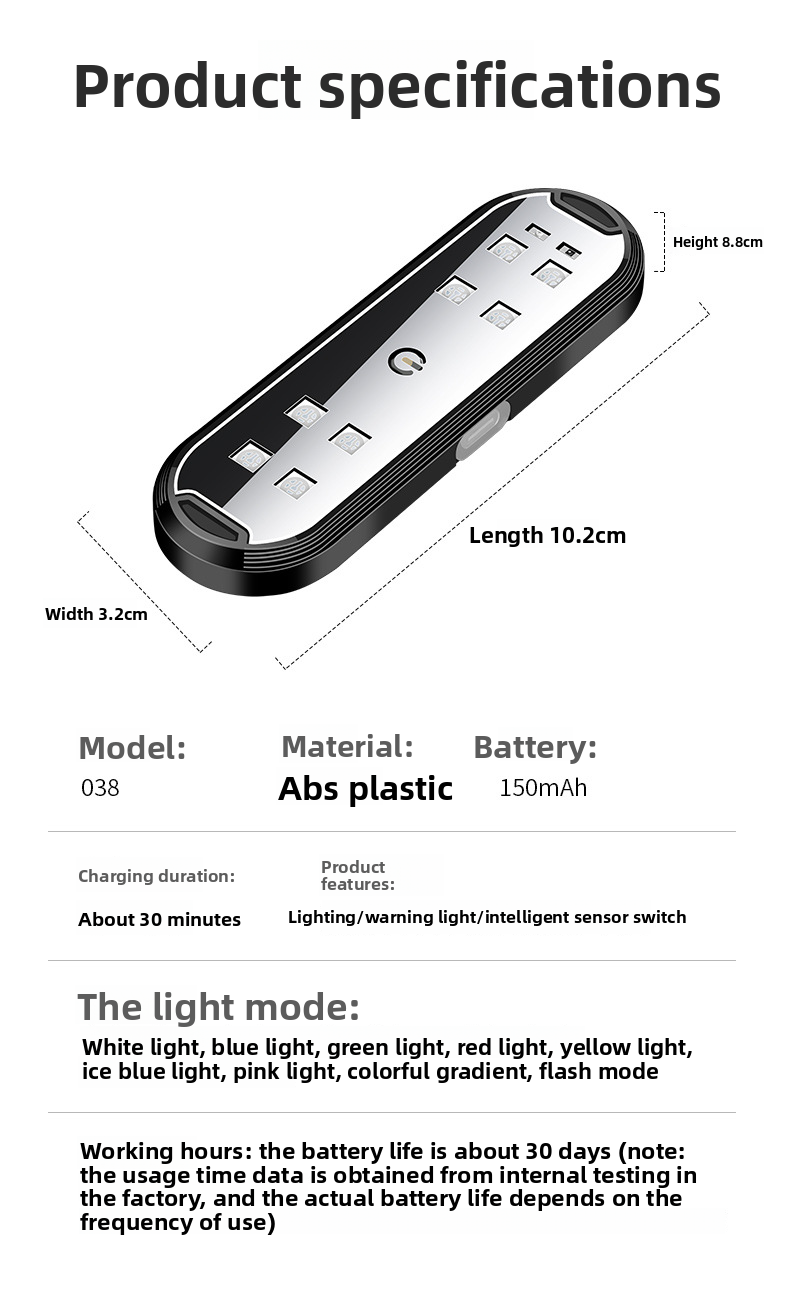 Car Warning Door Lighting LED Colorful Flashing Atmosphere Welcome Anti-Collision Anti-Rear-End Light No Wiring Required_autovado.com