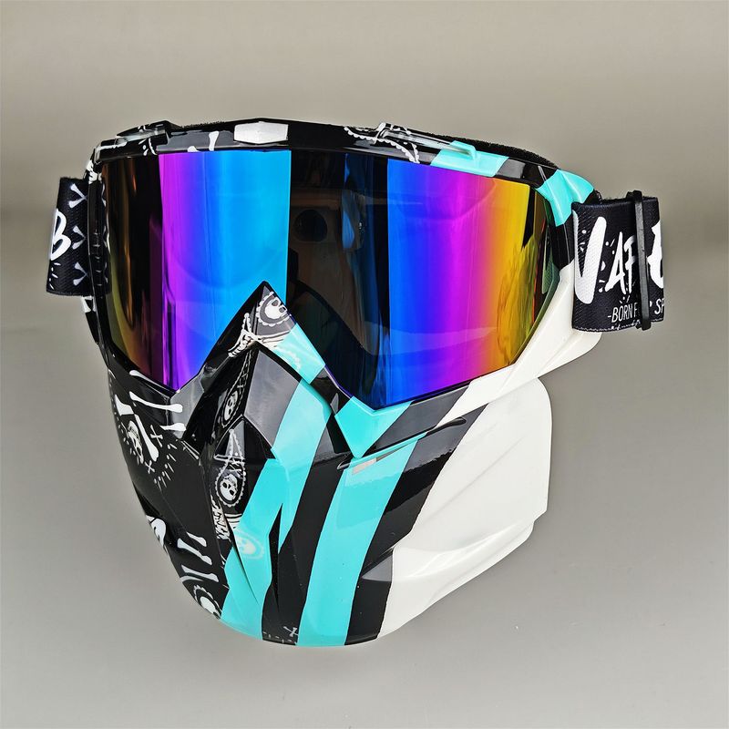 NAFEIB Multi-Purpose Sports Goggles With Interchangeable Lenses - Windproof UV Protection Anti-Glare Mask For Cycling Skiing Outdoor Activities_autovado.com