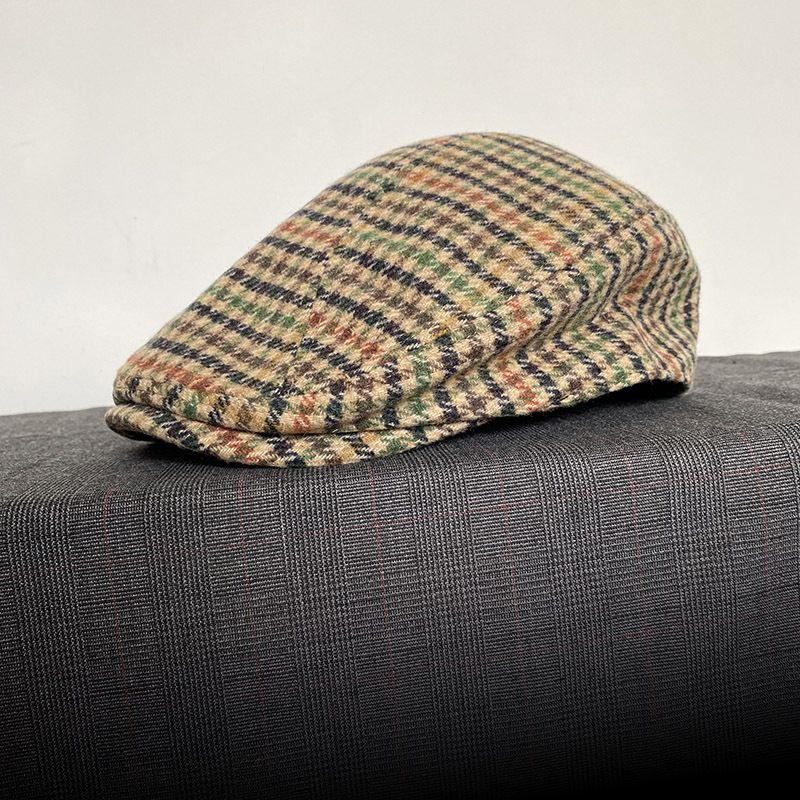 Hot Sale Classic Plaid Stripe Newsboy Cap for Men Women Winter Wool Flat Ivy Vintage Gatsbay Hat Irish Outdoor Cabbie Beret BJM94_autovado.com