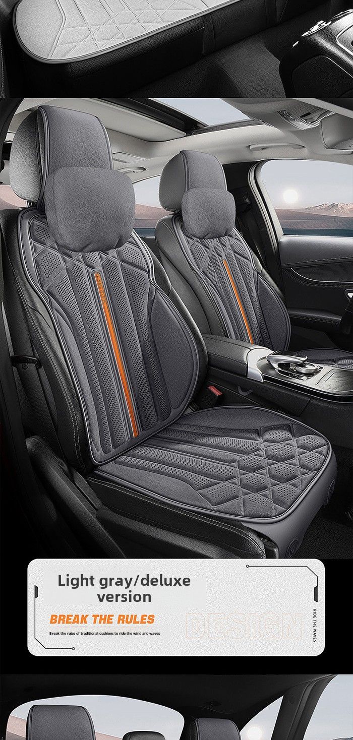 New Four Seasons universal car cushion car seat cover autumn and winter plush seat cushion suede saddle cushion breathable car cushion_autovado.com