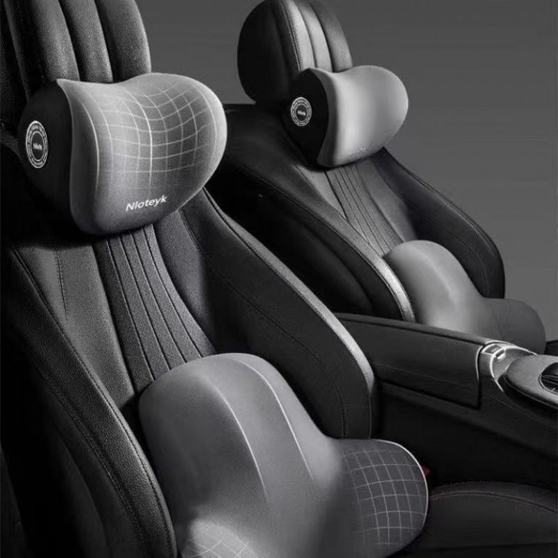 Logo Customized High-end Car Small Headrest Lumbar Support Memory Foam Cushion Lumbar Cushion Backrest Lumbar Pillow Car Neck Support_autovado.com