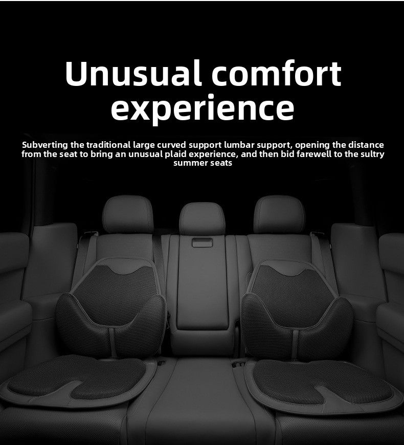Comfortable Non-slip Universal Car Cover Ventilation Ice Silk Four Seasons Breathable Seat Cushion Waist Support_autovado.com