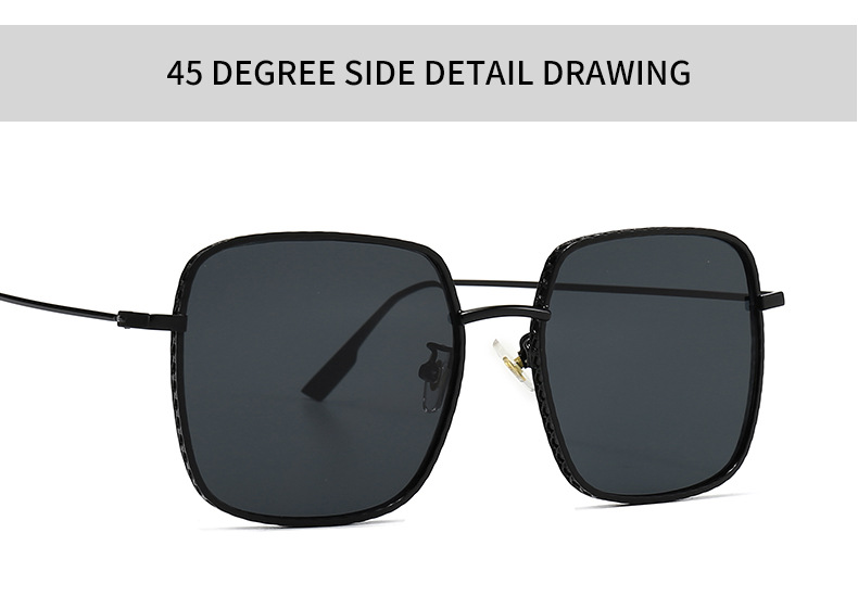 new modern retro square frame sunglasses INS style street style big-name sunglasses 8030_autovado.com