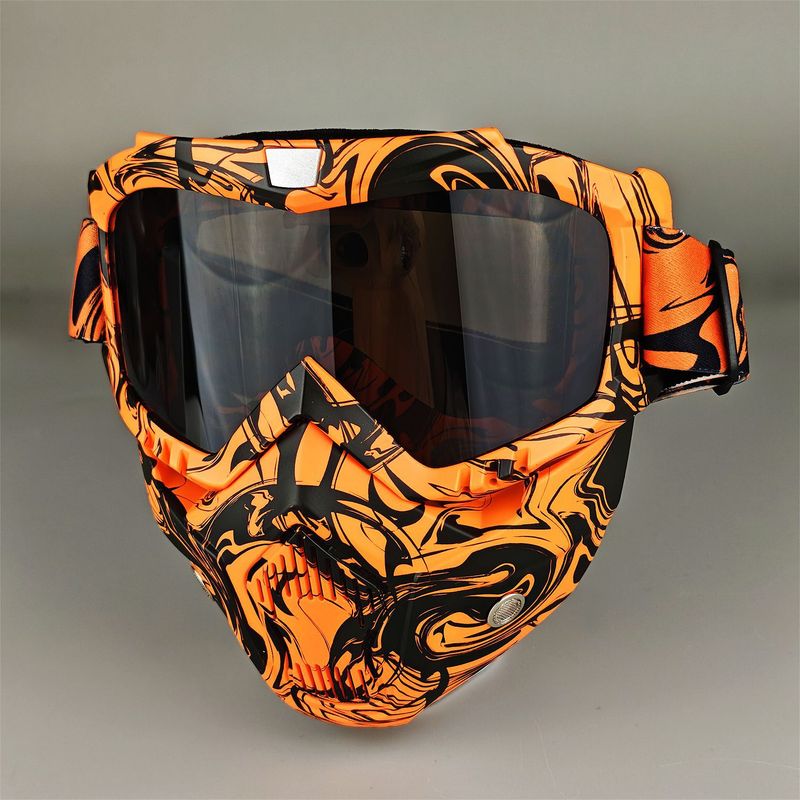 Detachable Motorcycle Snow Goggles With UV400 Protection – Windproof, Anti-Dust, Unisex Riding Mask – Multiple Lens Colors Available_autovado.com