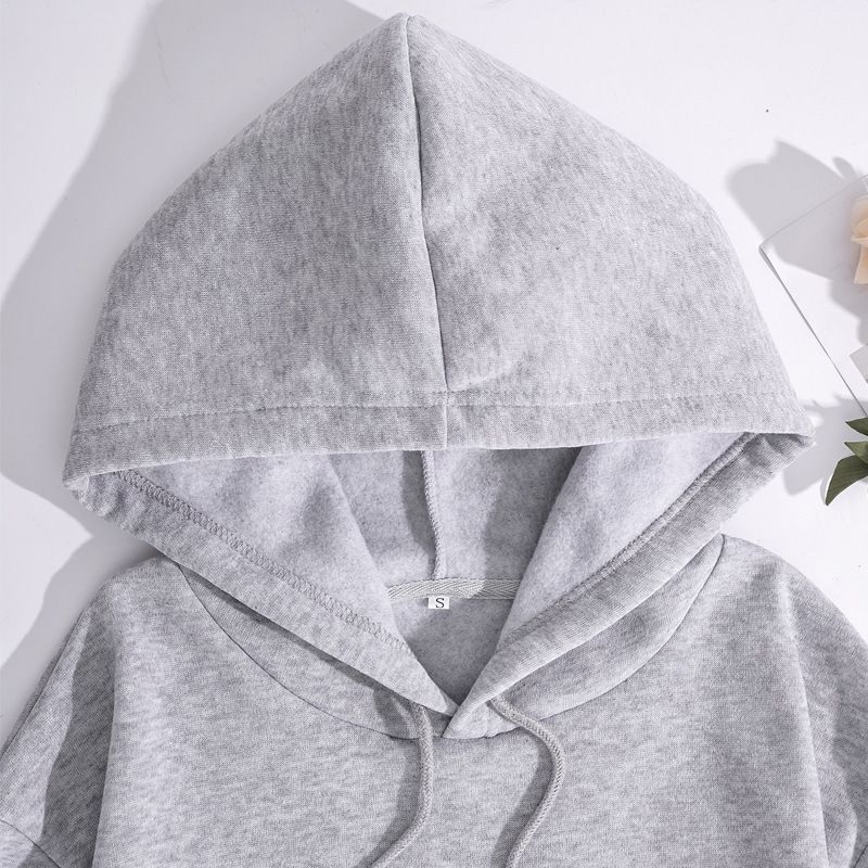 Men's Clothing sweatshirt faith fashion printed hooded back collar plus velvet sweatshirt_autovado.com