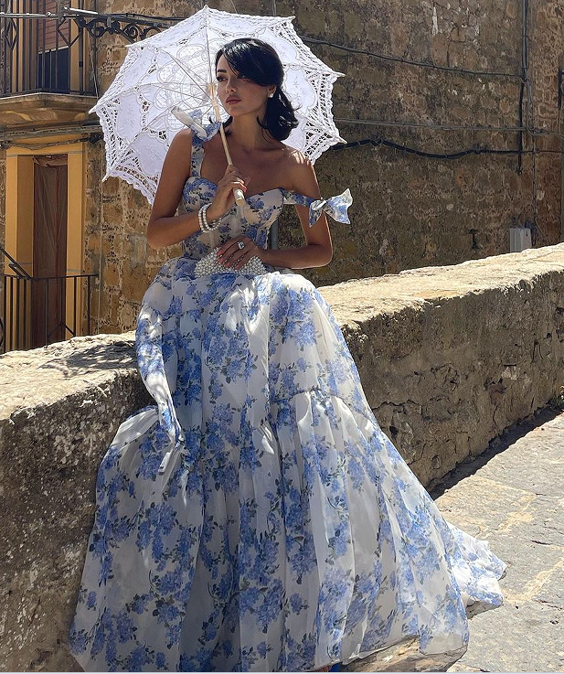 Women's fashionable organza fairy-like long temperament evening dress dress_autovado.com
