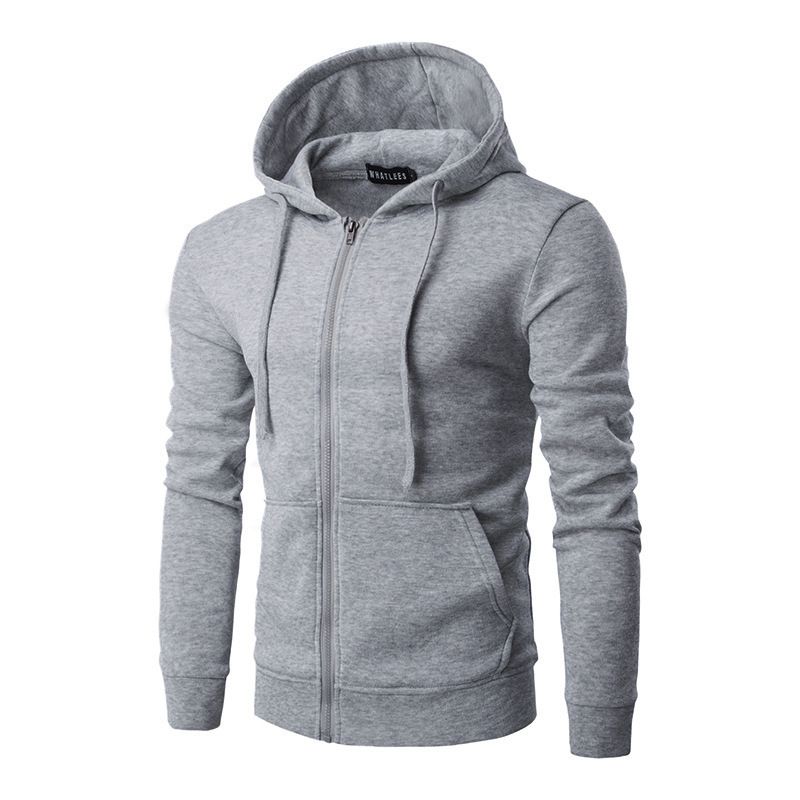 Men's Clothing warm sweatshirt hooded zipper sweatshirt men's slim sports casual sweatshirt_autovado.com