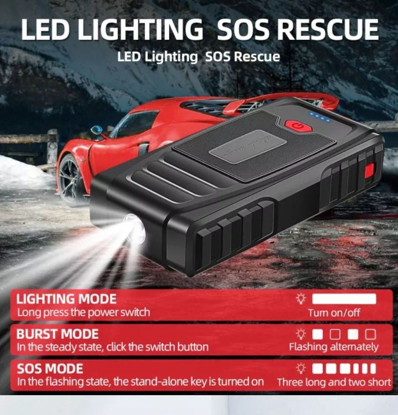 12V 99800mAh Tire Air Pump Booster Jumper Powerbank Jump Power Bank Portable Car Charger USB Emergency Starter Power_autovado.com