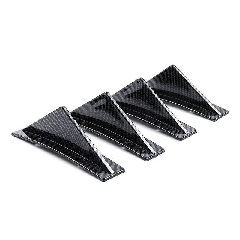 Universal Car Triangle Carbon Fiber Pattern Chassis Lip Small Surround Rear Spoiler Decorative Piece_autovado.com