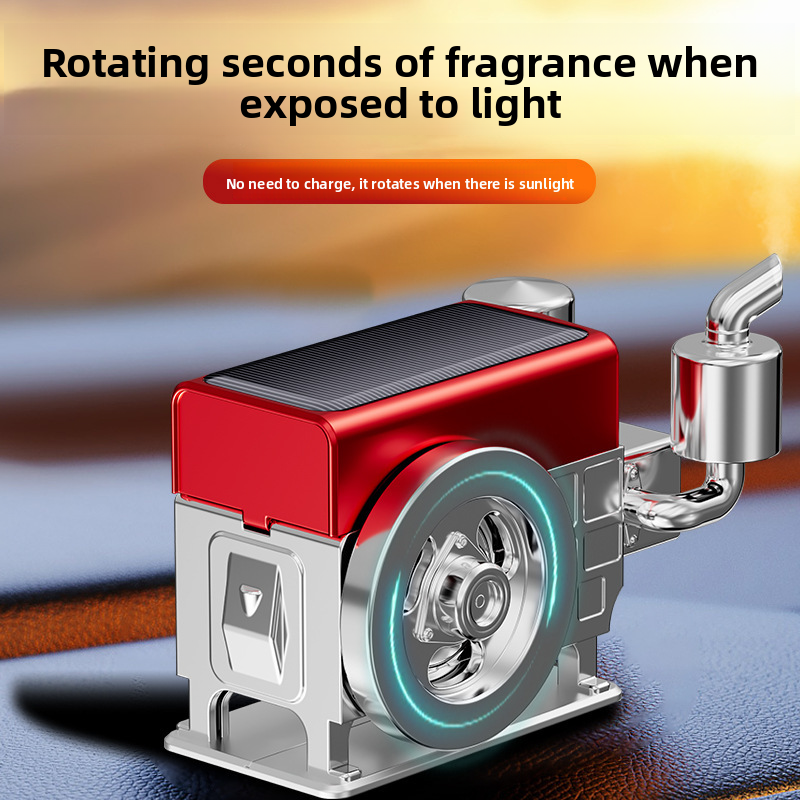 Solar Powered Light-Sensitive Long-Lasting Fragrance Diffuser Car Interior Decoration Wealth Machine Ornament High-End_autovado.com