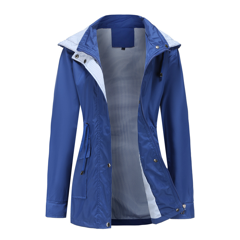 Women's Clothing new autumn and winter detachable hood windbreaker women women's clothing large size women's jacket raincoat_autovado.com