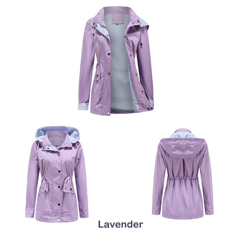 Women's Clothing new autumn and winter detachable hood windbreaker women women's clothing large size women's jacket raincoat_autovado.com