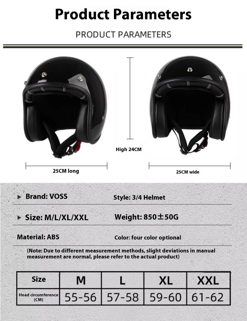 Retro Motorcycle Helmet 3/4 Open Face With Bluetooth & Interchangeable Goggles - ABS Lightweight Safety Helmet For Men & Women_autovado.com