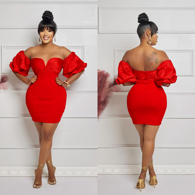Women's Clothing fashion women's solid color short-sleeved pleated backless skirt dress_autovado.com