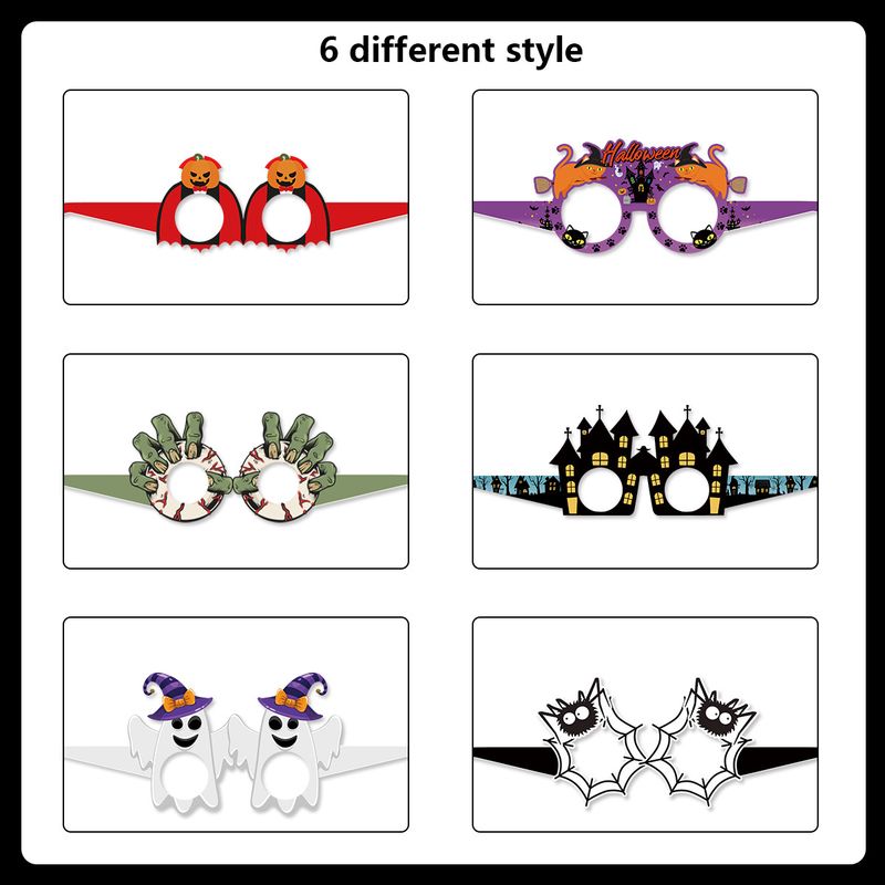 Unisex Halloween party funny glasses children's photo props holiday party decorative paper glasses._autovado.com
