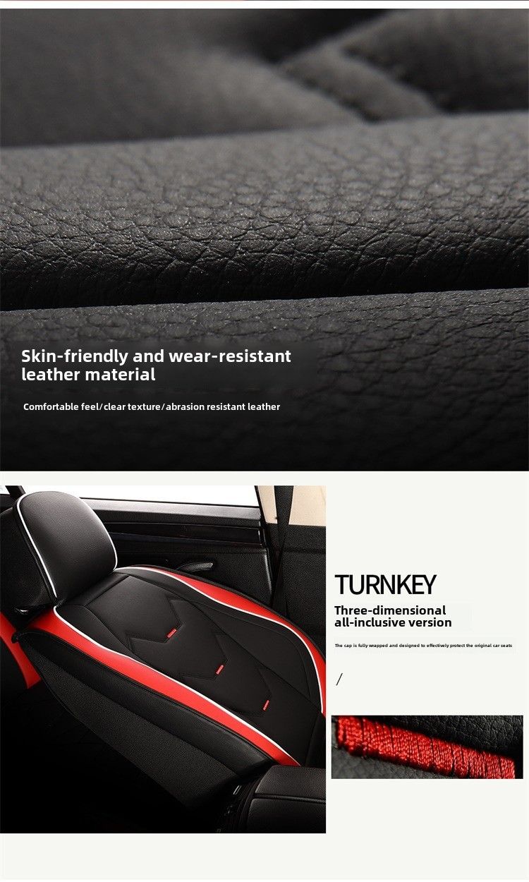 Car Cushion Four Seasons Suitable Cute All-inclusive Seat Cover Summer Full-enclosed Seat Cushion Goddess Leather Seat Cover New_autovado.com