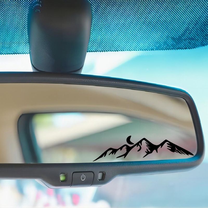 Outdoor mountain moon nature personality creative pattern cross border car rearview mirror door window wall decoration sticker_autovado.com
