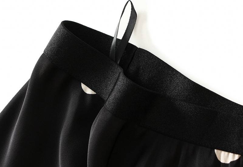 The new acetic acid wave point half skirt women's French retro satin A-line skirt fishtail skirt_autovado.com