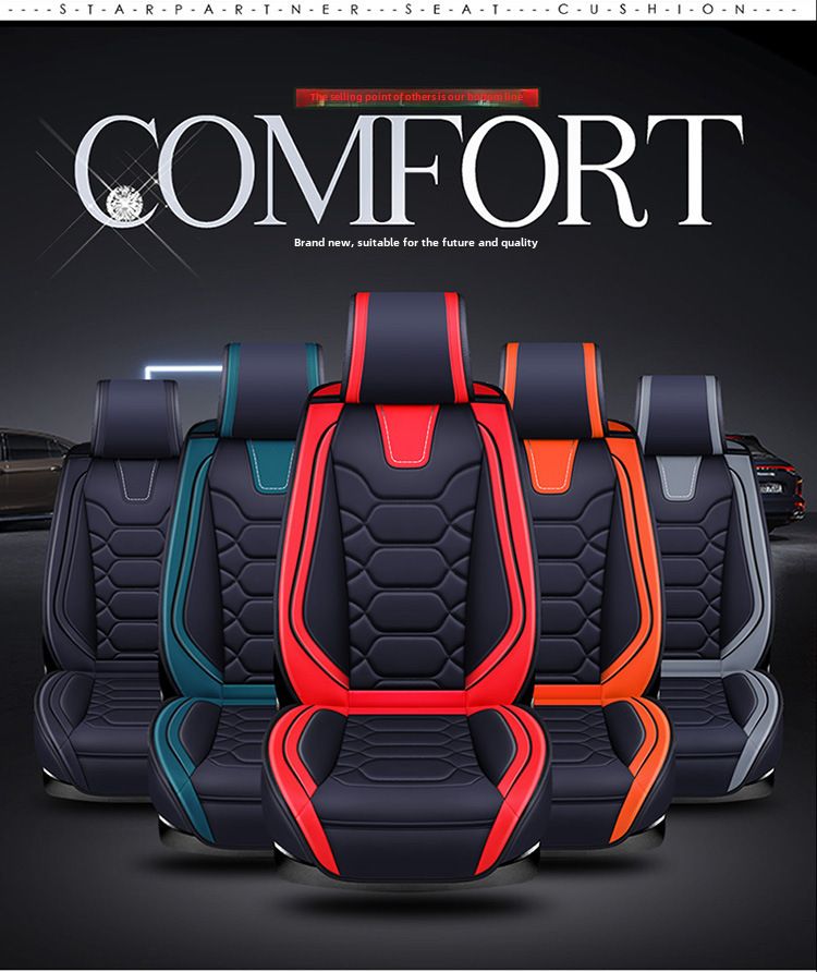 All-inclusive 9D leather car seat cover four seasons fashion sports seat cover New interior supplies_autovado.com