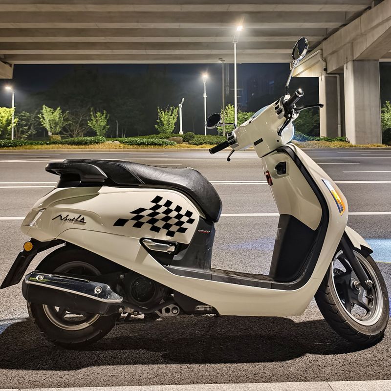 Suitable For Honda Ns125la With Black And White Grid Sports Style Electric Vehicle Decoration Scratch Cover Stickers On_autovado.com