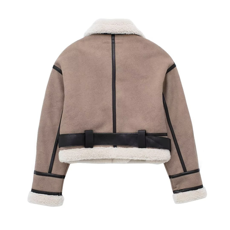 Women's Clothing fur double-sided short jacket _autovado.com