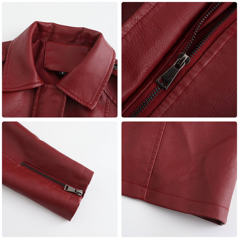 New mid-length leather coat with belt long-sleeved leather trench coat fashionable coat woman_autovado.com