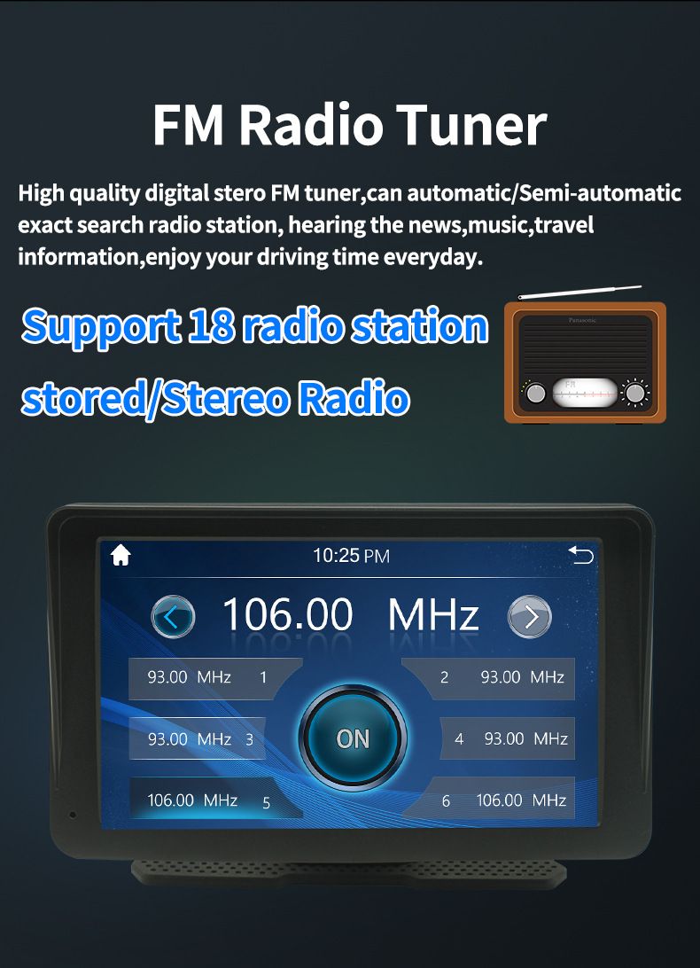7 "car navigation Portable wireless Carplay Android AutoMP5 player PND car navigation_autovado.com