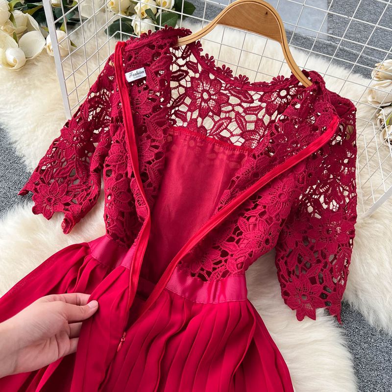 Women's Clothing High grade chic stunning red temperament dress_autovado.com