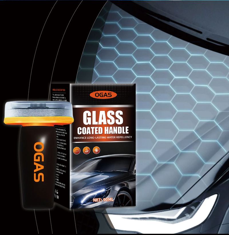 Self-Lubricating Coating Handle For Automotive Glass, Windshield, Side Windows, And Rearview Mirrors - Oil Film Removal Coating Handle Brush_autovado.com
