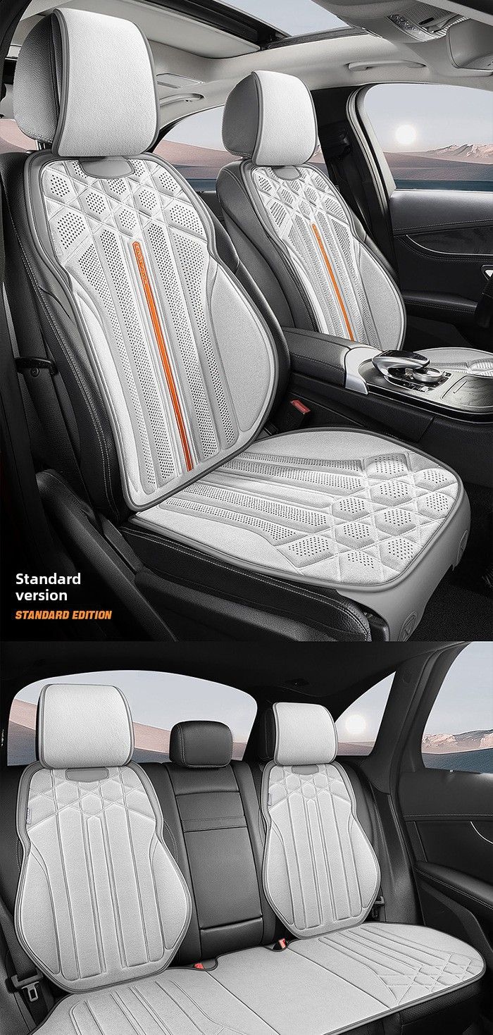 New Four Seasons universal car cushion car seat cover autumn and winter plush seat cushion suede saddle cushion breathable car cushion_autovado.com