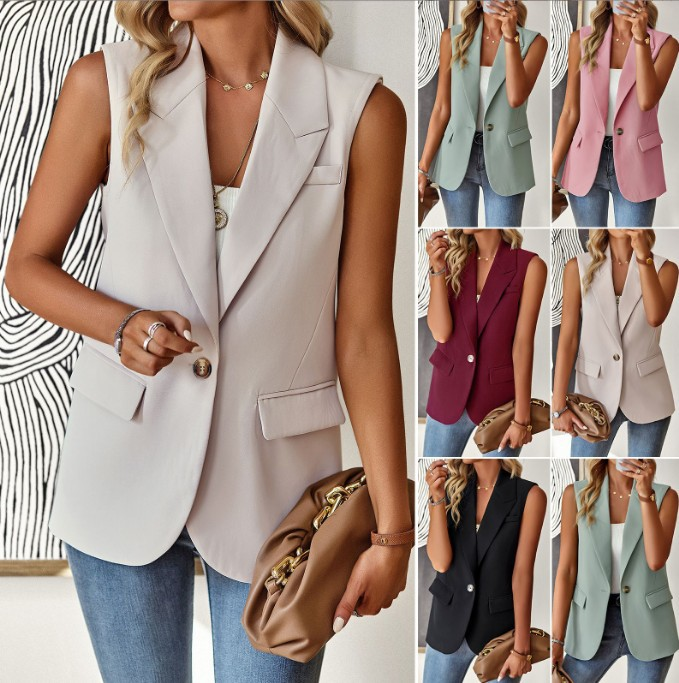 Women's Casual Fashion Temperament Suit Vest For Women_autovado.com