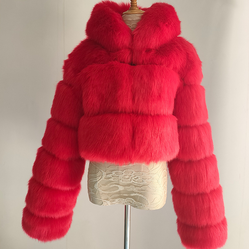 Women's Winter Thickened Artificial Fur Coat Short Jacket Fashion Large Size_autovado.com