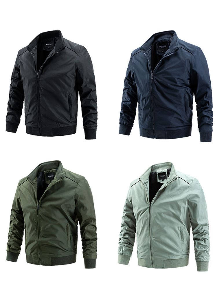 Men's Clothing Thin Jacket Spring and Autumn Coat Men's Large Size Casual Windbreaker Style_autovado.com
