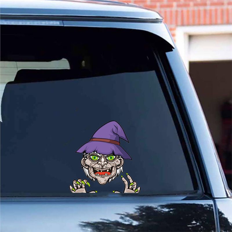car body Halloween stickers ghost witch car personality creative decoration car stickers motorcycle stickers_autovado.com