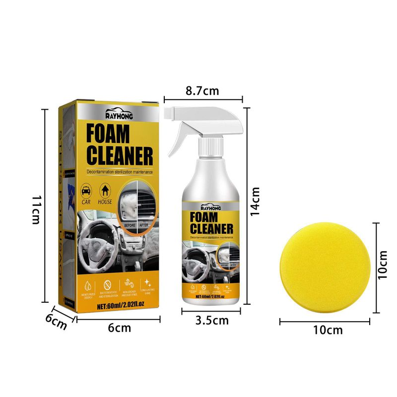 Car Interior Foam Cleaner Wash Free Decontamination Seat Ceiling Instrument Panel Foam Cleaner_autovado.com