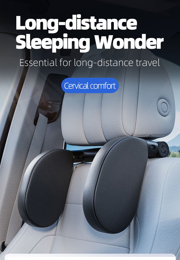 A 45D Slow-Rebound Space Memory Foam With Double Hooks For The Car Seat Side Sleeping Headrest_autovado.com