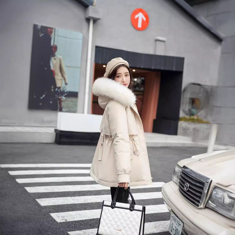 Women's Clothing Mid length parka for women 2024 winter new style thickened loose warm cotton coat large size women's cotton coat_autovado.com