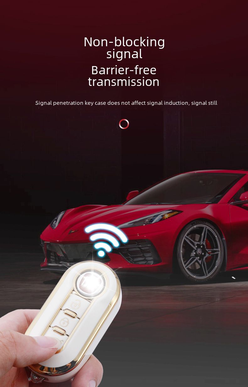 Applicable 3-key Fiat folding key case 500 Boyue Bravo Feixiang Iveco golden edge car key case_autovado.com