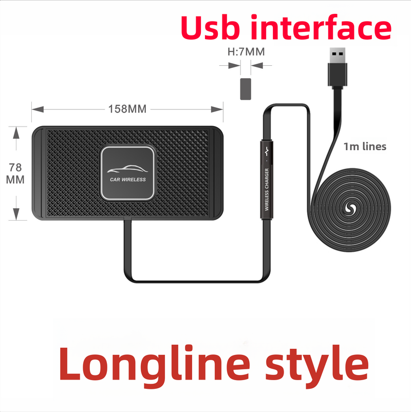 Modified Car Wireless Charger Storage Compartment Anti-Slip Mat Suitable For Mercedes-Benz, BMW, Audi, Honda, Volkswagen_autovado.com
