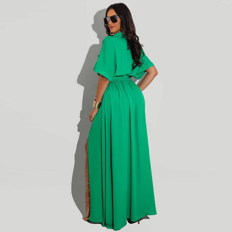 Women's fashion casual shirt with waistband, solid color, loose fitting large shirt and dress_autovado.com