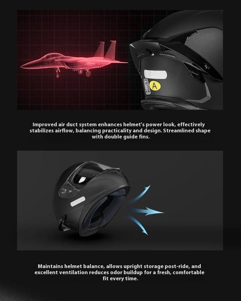 DOT Certified Motorcycle Helmet With Dual Visor & Bluetooth – Full Face ABS Helmet For Men & Women – UV Protection & Aerodynamic Design_autovado.com