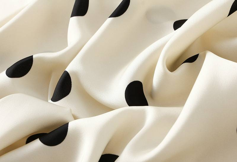 The new acetic acid wave point half skirt women's French retro satin A-line skirt fishtail skirt_autovado.com