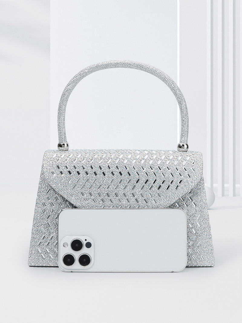 rhinestone new evening bag large capacity handbag women's wedding bridesmaid bag KTV princess dress bag_autovado.com