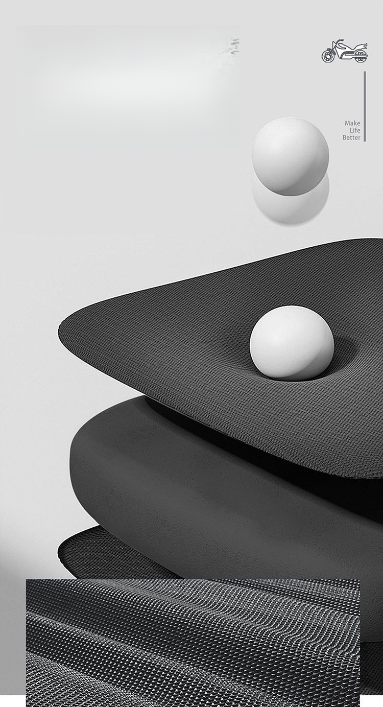 Double seater 3D shock-absorbing and breathable electric vehicle cushion, all season universal motorcycle seat cushion_autovado.com