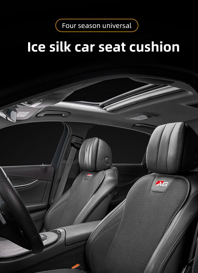Breathable Ice Silk Car Front/Rear Cover For AUDI A1 A3 A4 A5 A6 A7 A8 Q3 Q7 Q8 TT Non-slip Auto Seat Protector Cushion_autovado.com